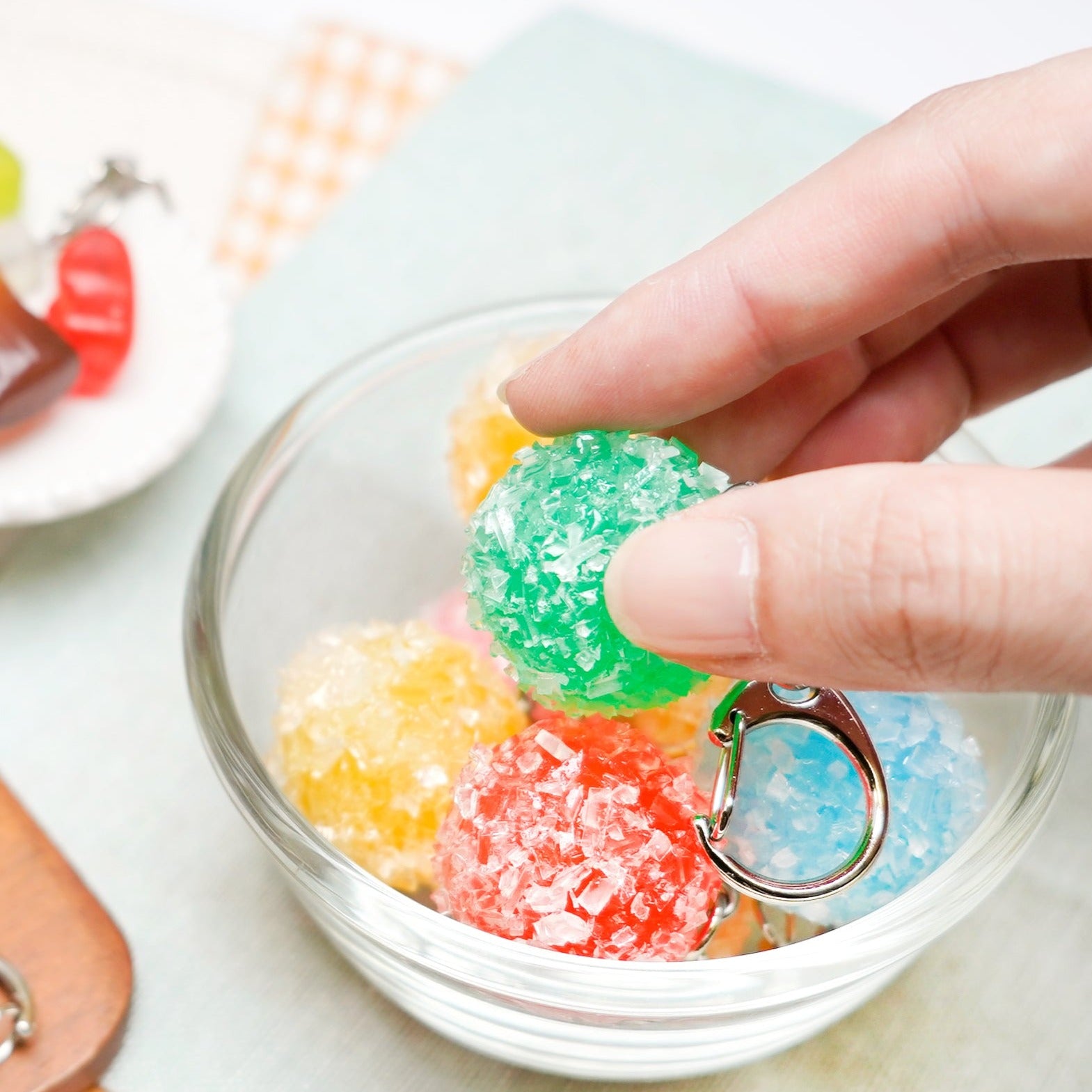Keyring (IWASAKI) Candy Drop Orange