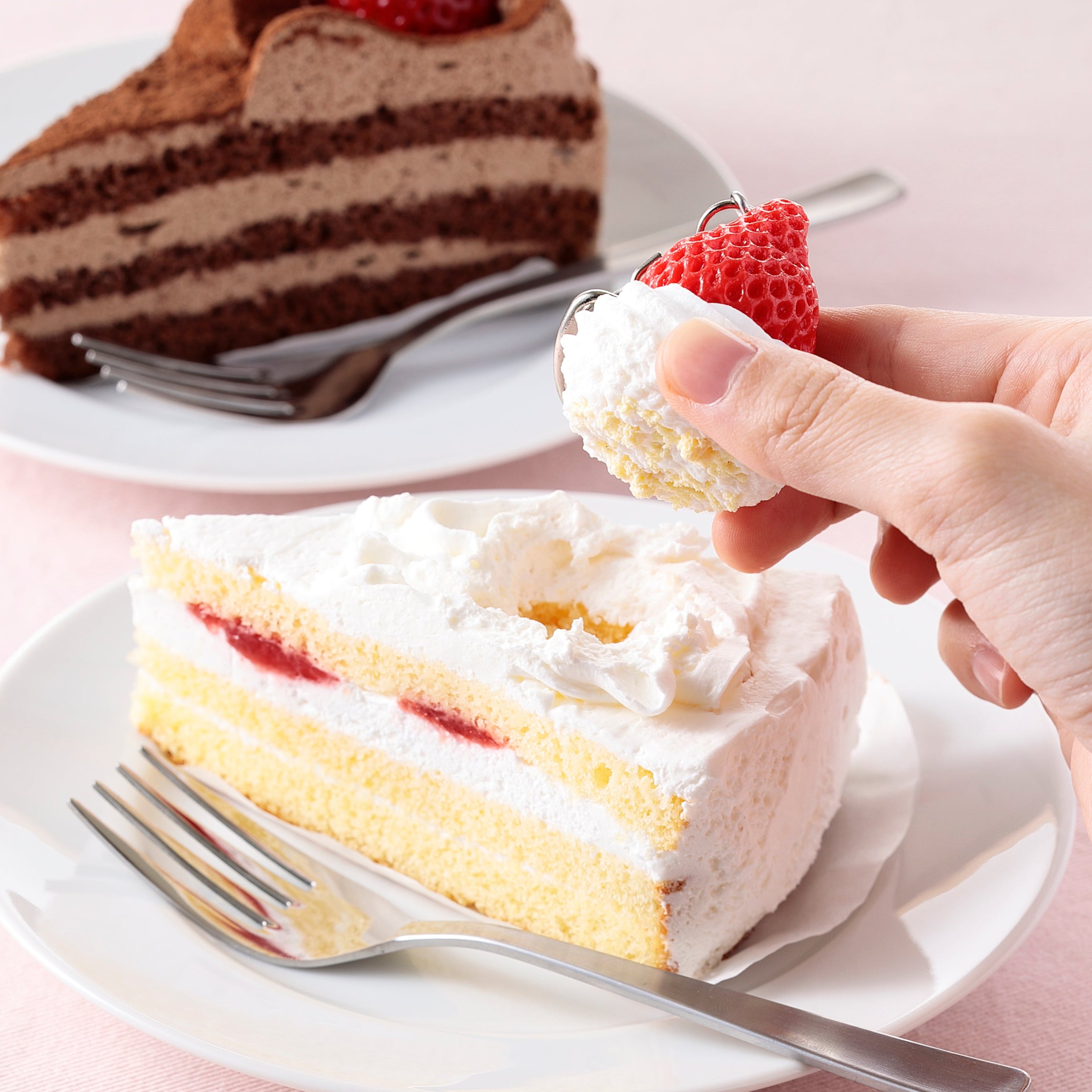 キーリング ショートケーキのいちご(さいしょ派)
