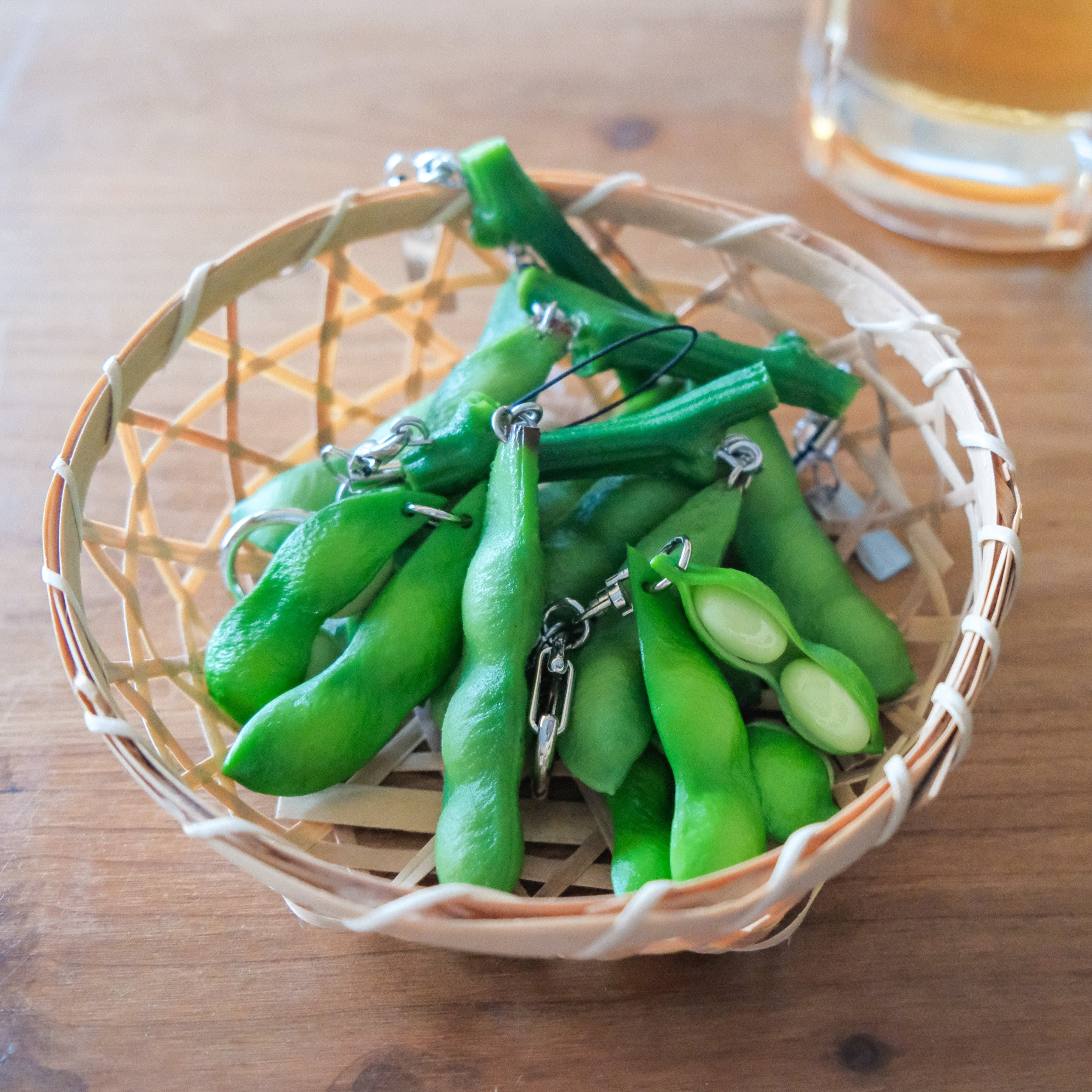 Edamame Keychain
