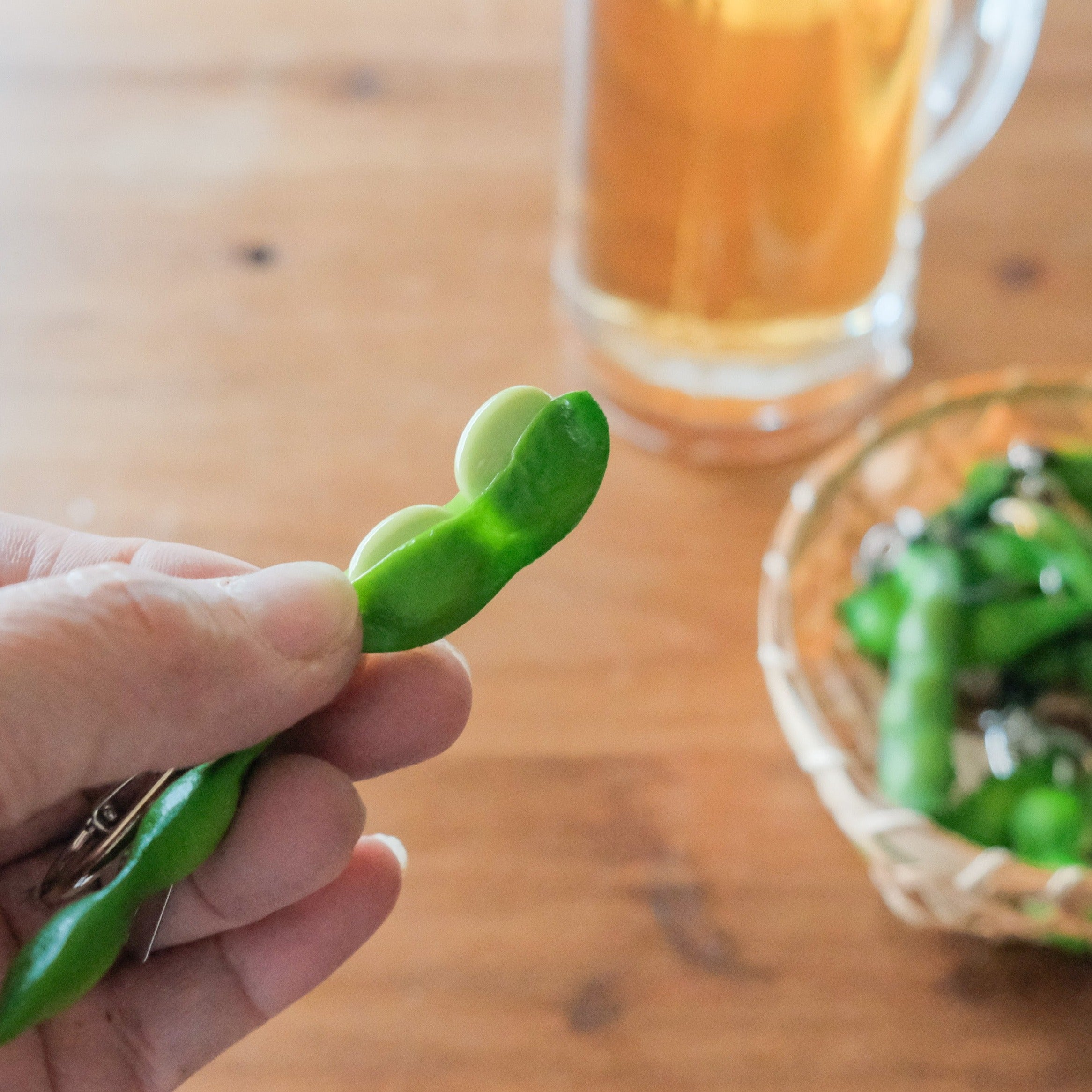 Edamame Keychain