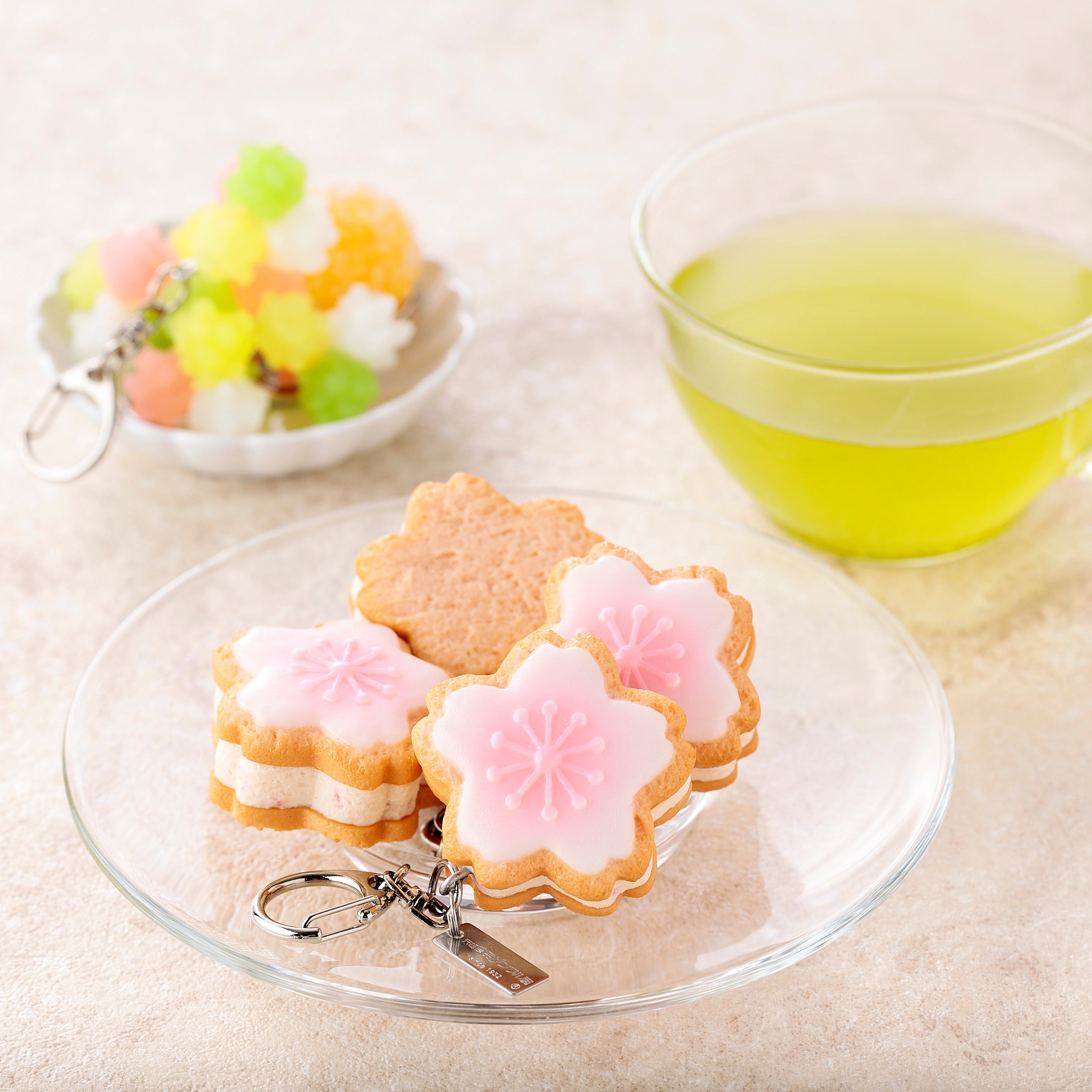 【桜限定】キーリング 桜咲クッキーサンド