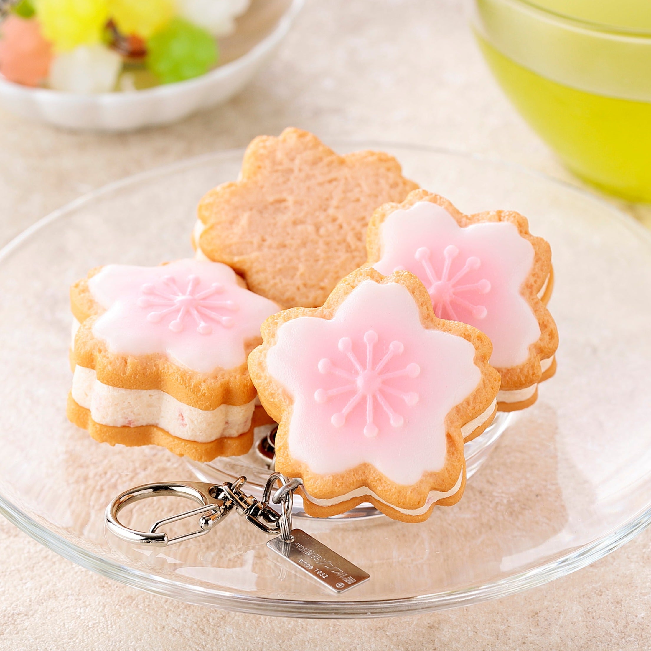 【桜限定】キーリング 桜咲クッキーサンド