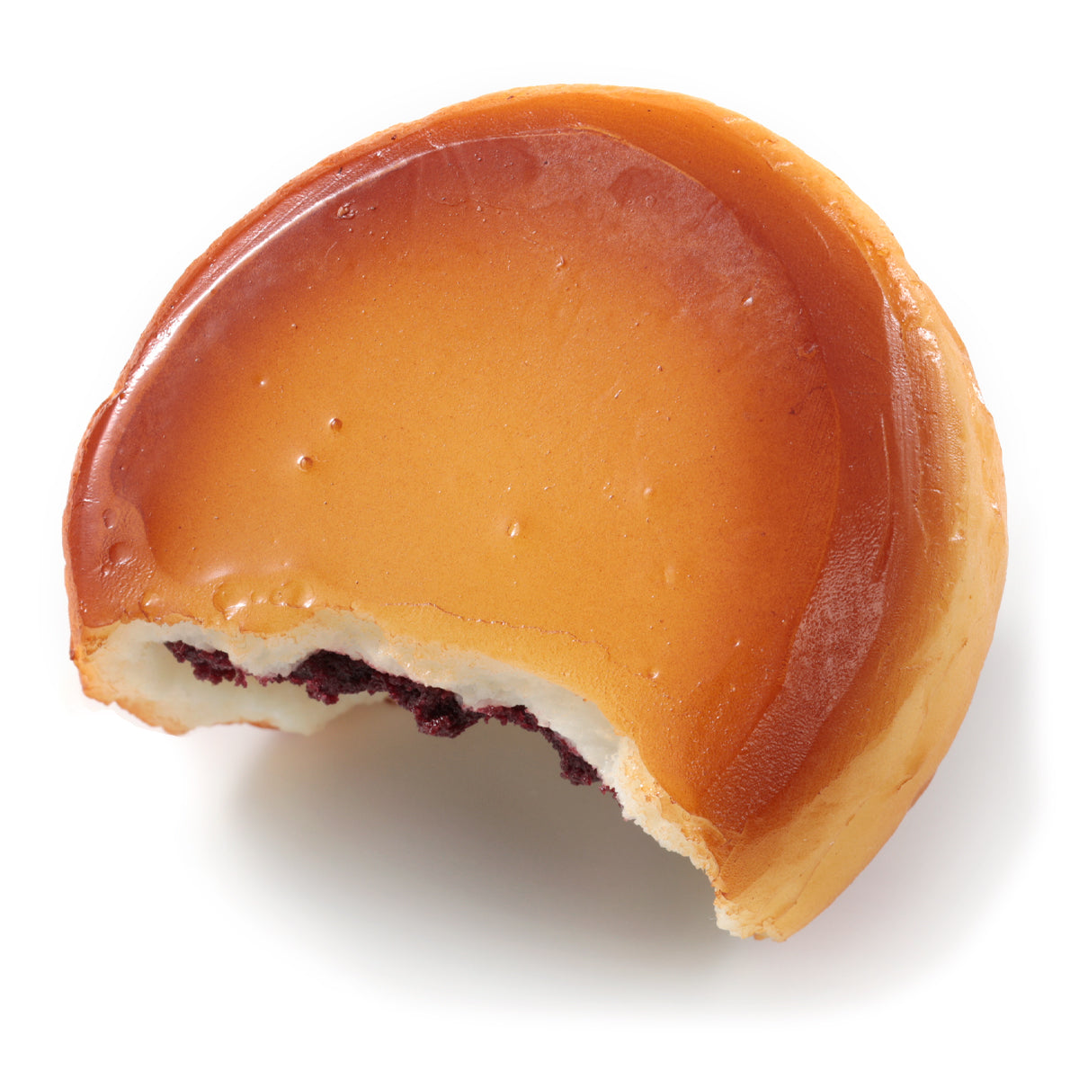 これは元祖食品サンプル屋の「かじったアンパン」の商品写真の裏面カットです。