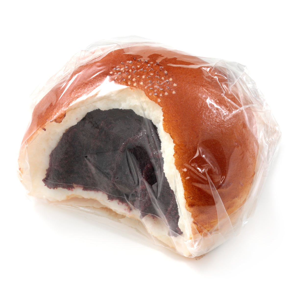 これは元祖食品サンプル屋の「かじったアンパン」のパッケージ写真です。