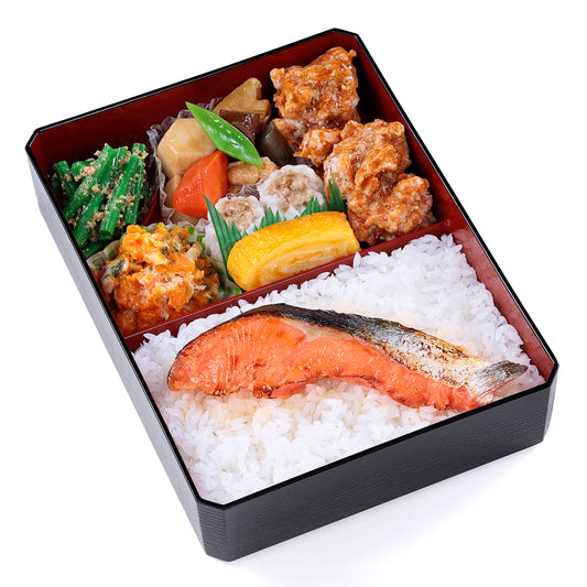 オリジナル食品サンプル「鮭弁当」の商品画像です。