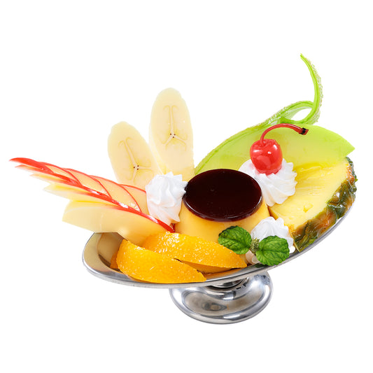 オリジナル食品サンプル「プリンアラモード」の商品画像です。