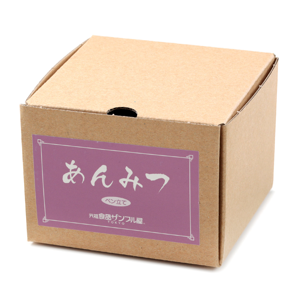 これは元祖食品サンプル屋のあんみつ ペン立てのパッケージ写真です。