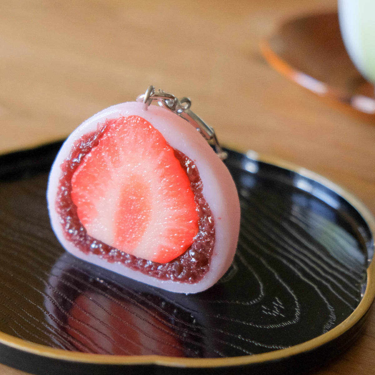 Keychain - Large Strawberry Daifuku