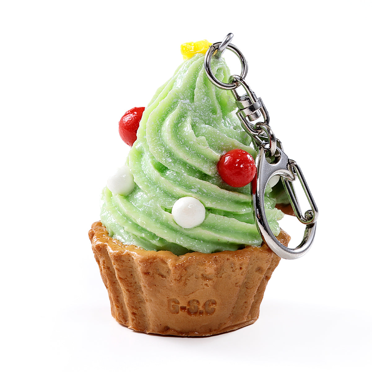 元祖食品サンプル屋【クリスマス限定限定】キーリング ツリーモンブランの商品画像です。