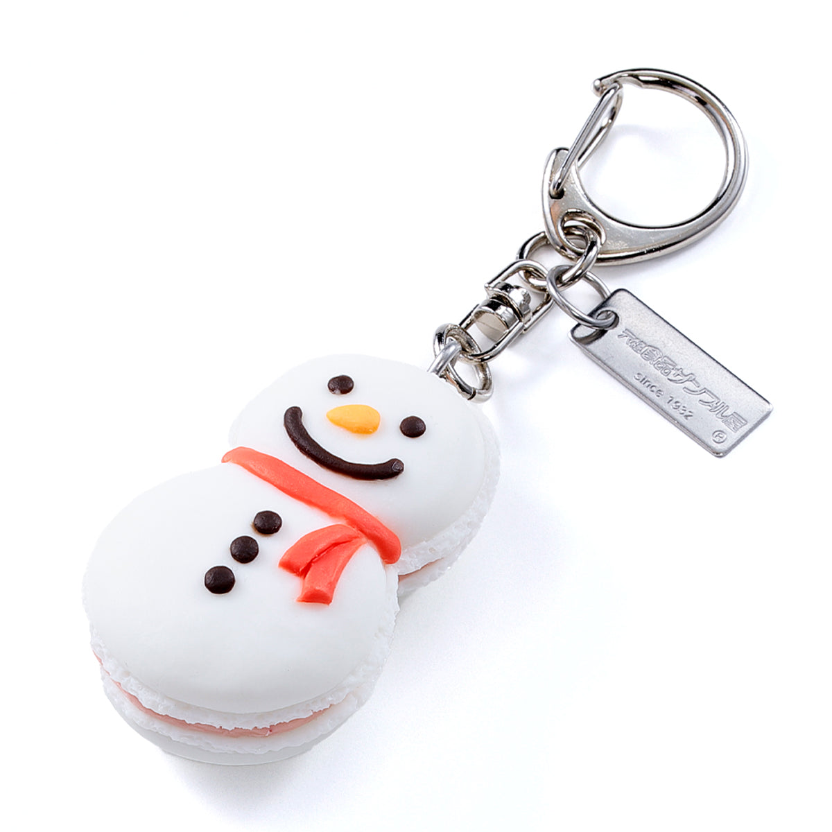 元祖食品サンプル屋【クリスマス限定限定】キーリング 雪だるまマカロンのイメージ品画像です。