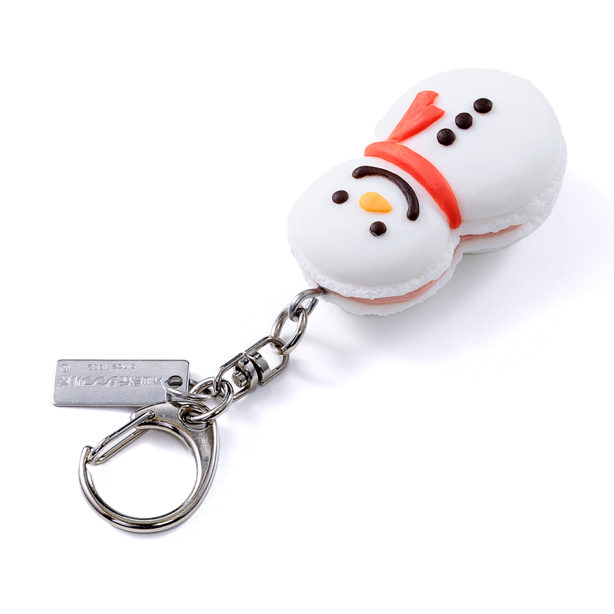 元祖食品サンプル屋【クリスマス限定限定】キーリング 雪だるまマカロンのイメージ品画像です。