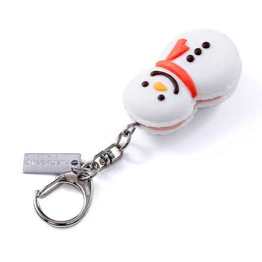 元祖食品サンプル屋【クリスマス限定限定】キーリング 雪だるまマカロンのイメージ品画像です。