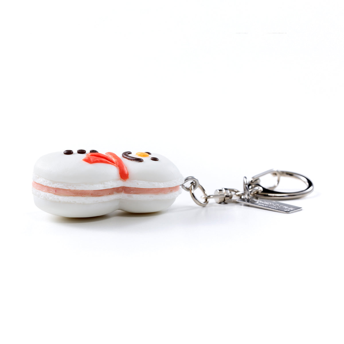 元祖食品サンプル屋【クリスマス限定限定】キーリング 雪だるまマカロンのイメージ品画像です。