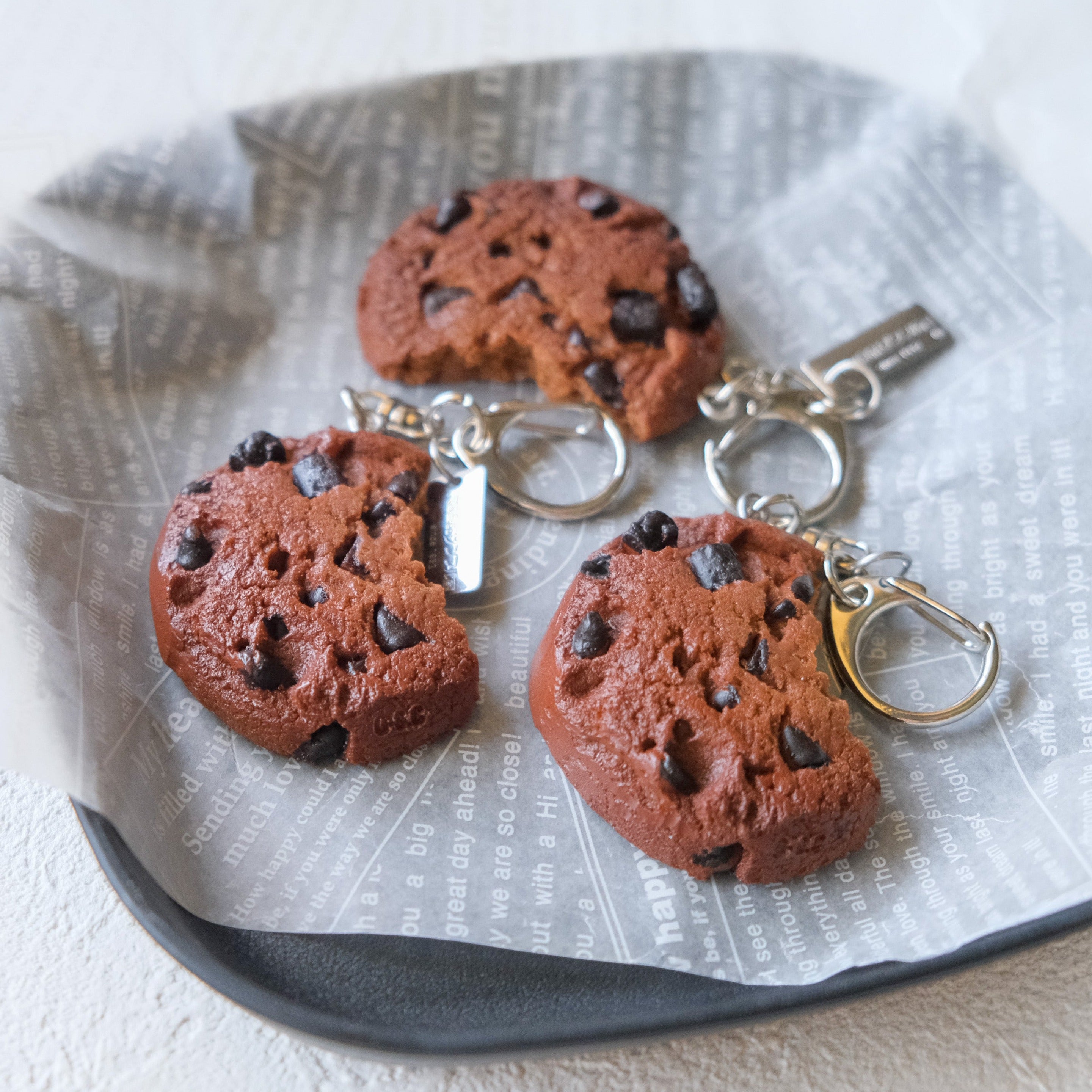キーリング クッキーチョコチップカット両面