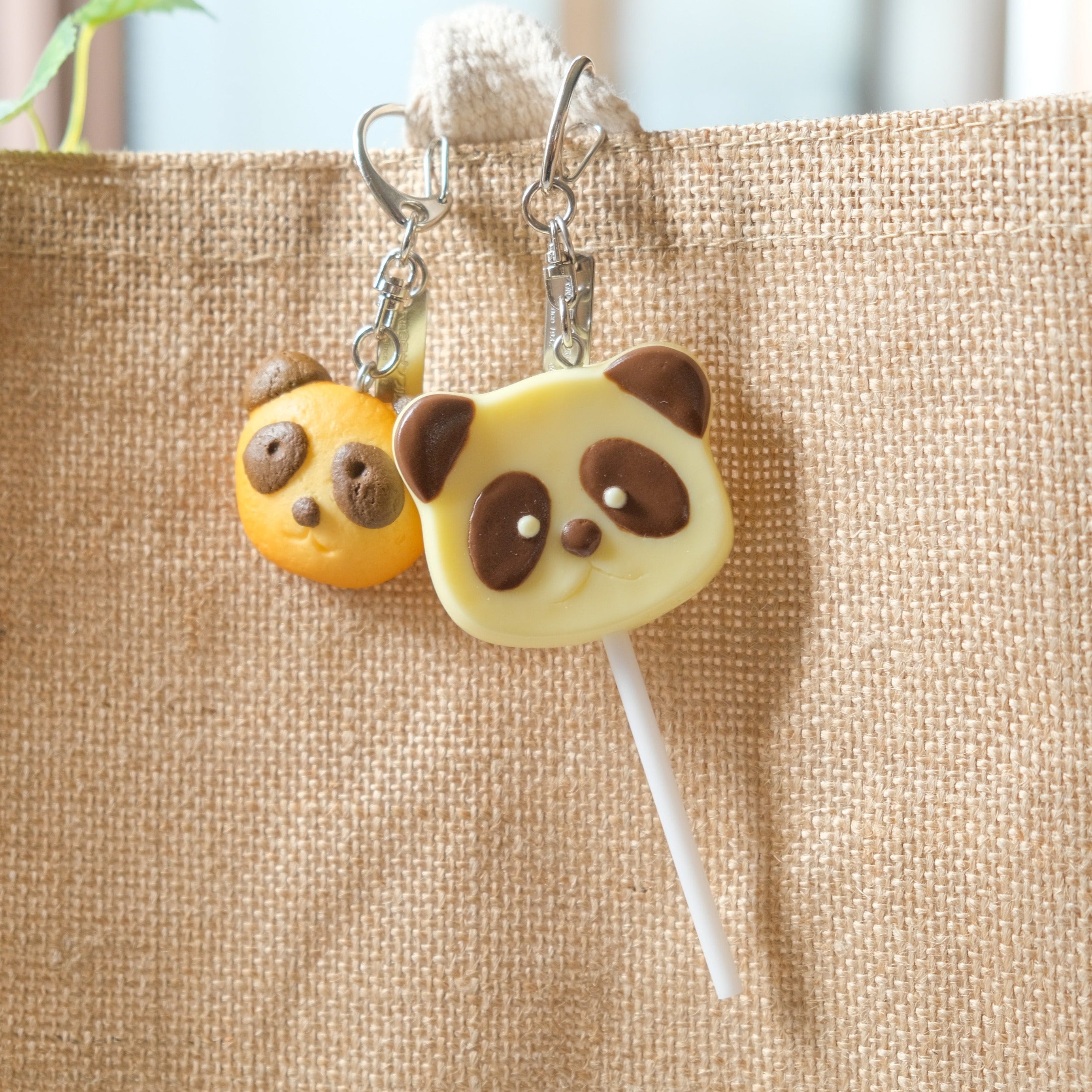 キーリング パンダチョコ棒付き