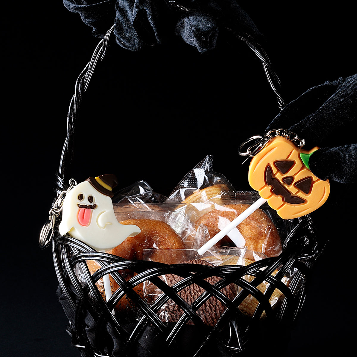 【ハロウィン限定】ハロウィンチョコ棒付き　オバケ　