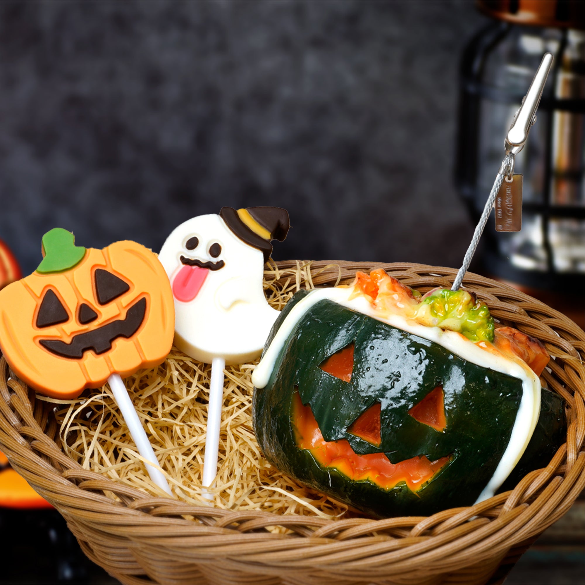 【ハロウィン限定】ハロウィンチョコ棒付き　オバケ　