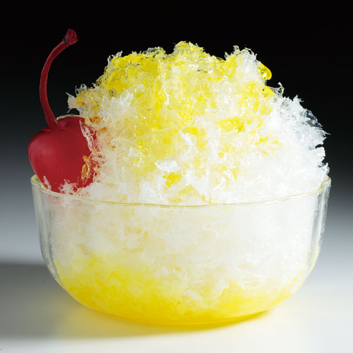 これは自分でつくる食品サンプルキット「さんぷるん かき氷 Vol.3 レモン」の完成イメージ写真です。