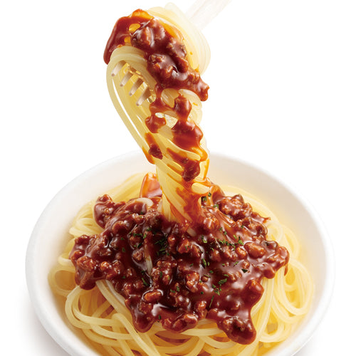 これは自分でつくる食品サンプルキット「さんぷるんVol.2 スパゲッティミートソース」の完成イメージ写真です。