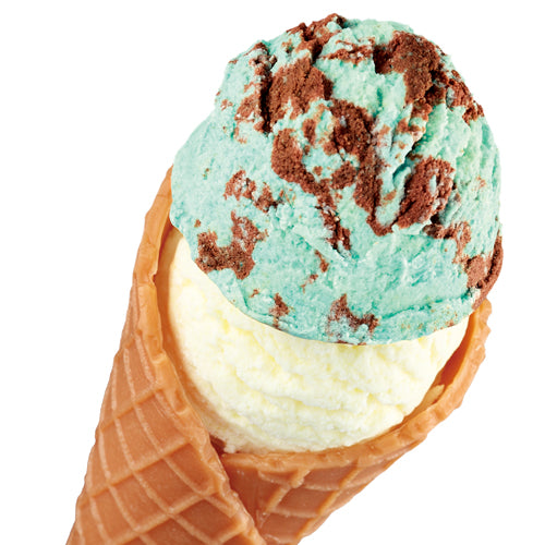 これは自分でつくる食品サンプルキット「さんぷるん アイスクリーム Vol.3チョコミント」の完成イメージ写真です。