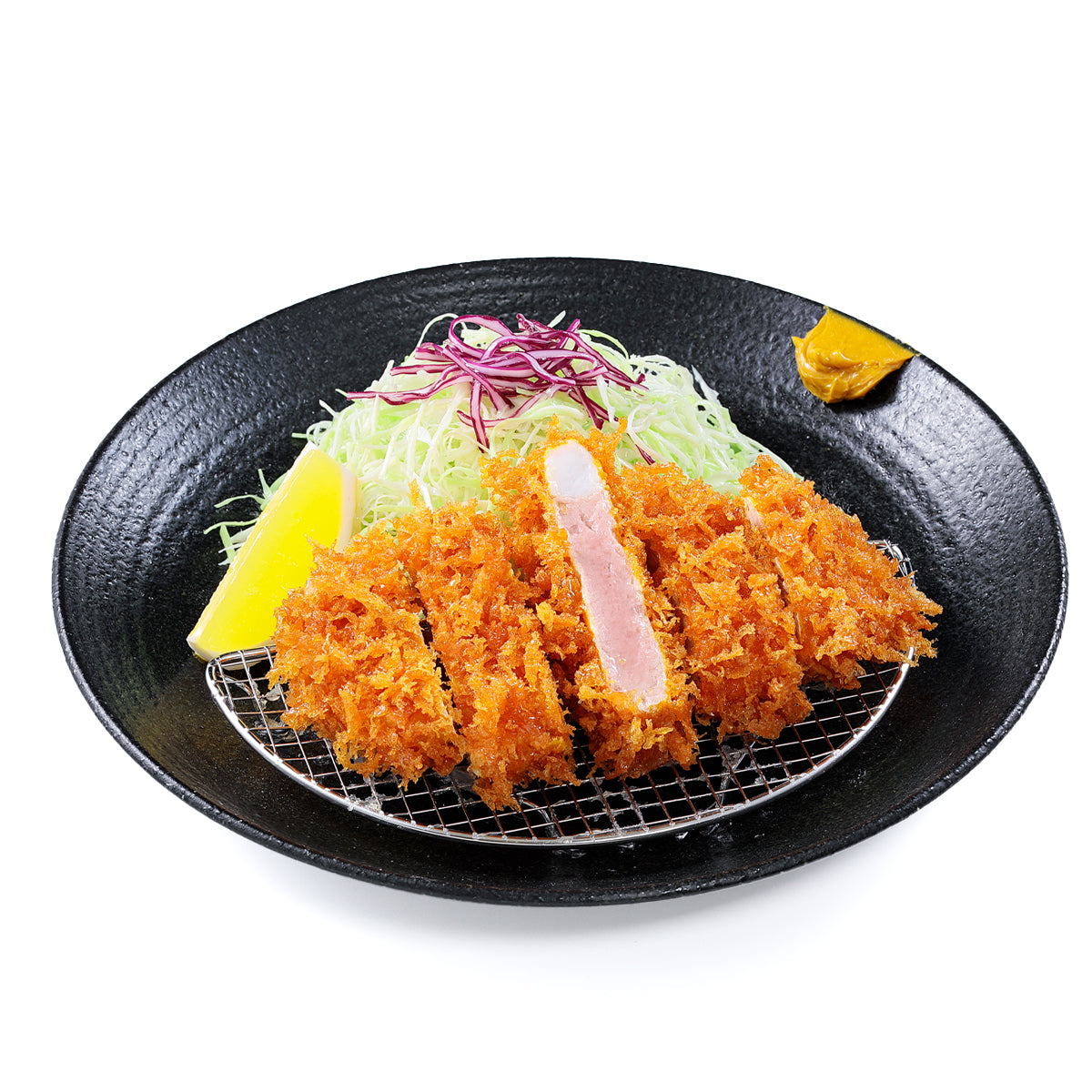 オリジナル食品サンプル「ロースとんかつ」の商品画像です。(英語表記) Tonkatus / Japanese pork cutlet