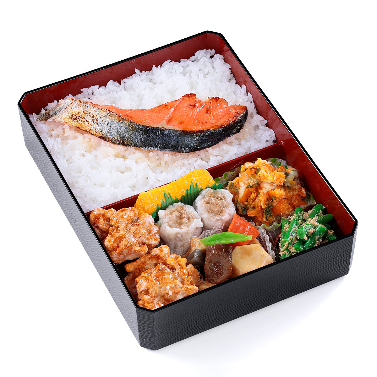 オリジナル食品サンプル「鮭弁当」の商品画像です。