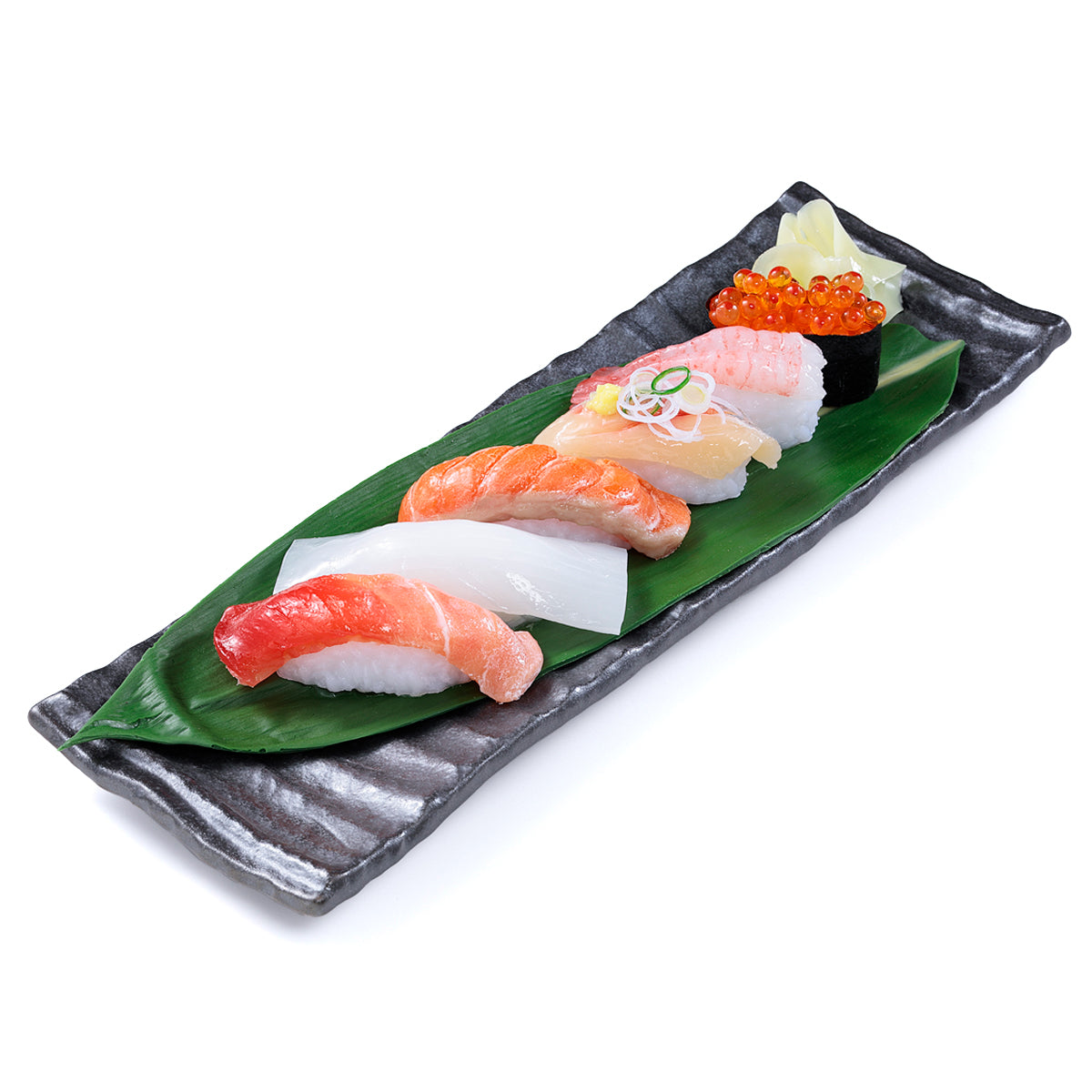 オリジナル食品サンプル「握り寿司」の商品画像です。(英語表記)Sushi of replica food