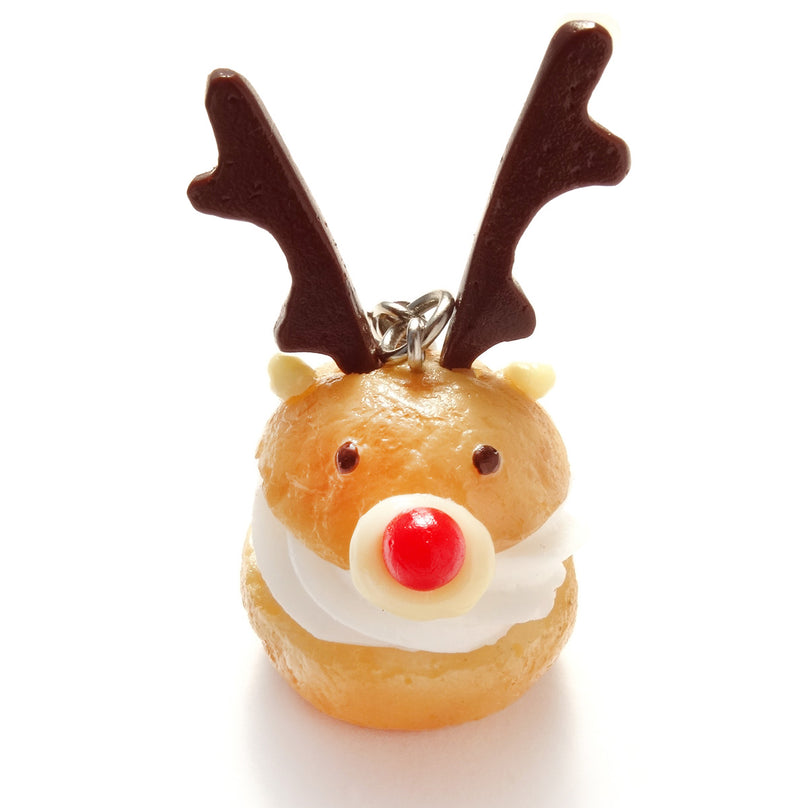 これは元祖食品サンプル屋【クリスマス限定】キーリング　トナカイシュークリームの商品写真です。