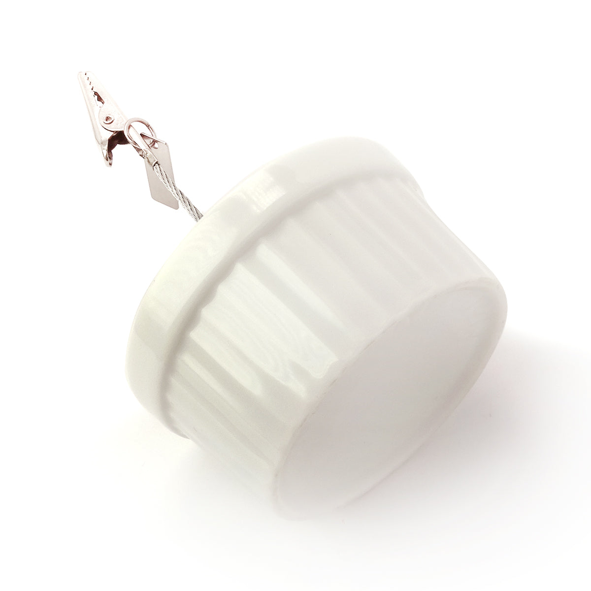 これは元祖食品サンプル屋の「グラタン クリップ」の商品裏面画像です。