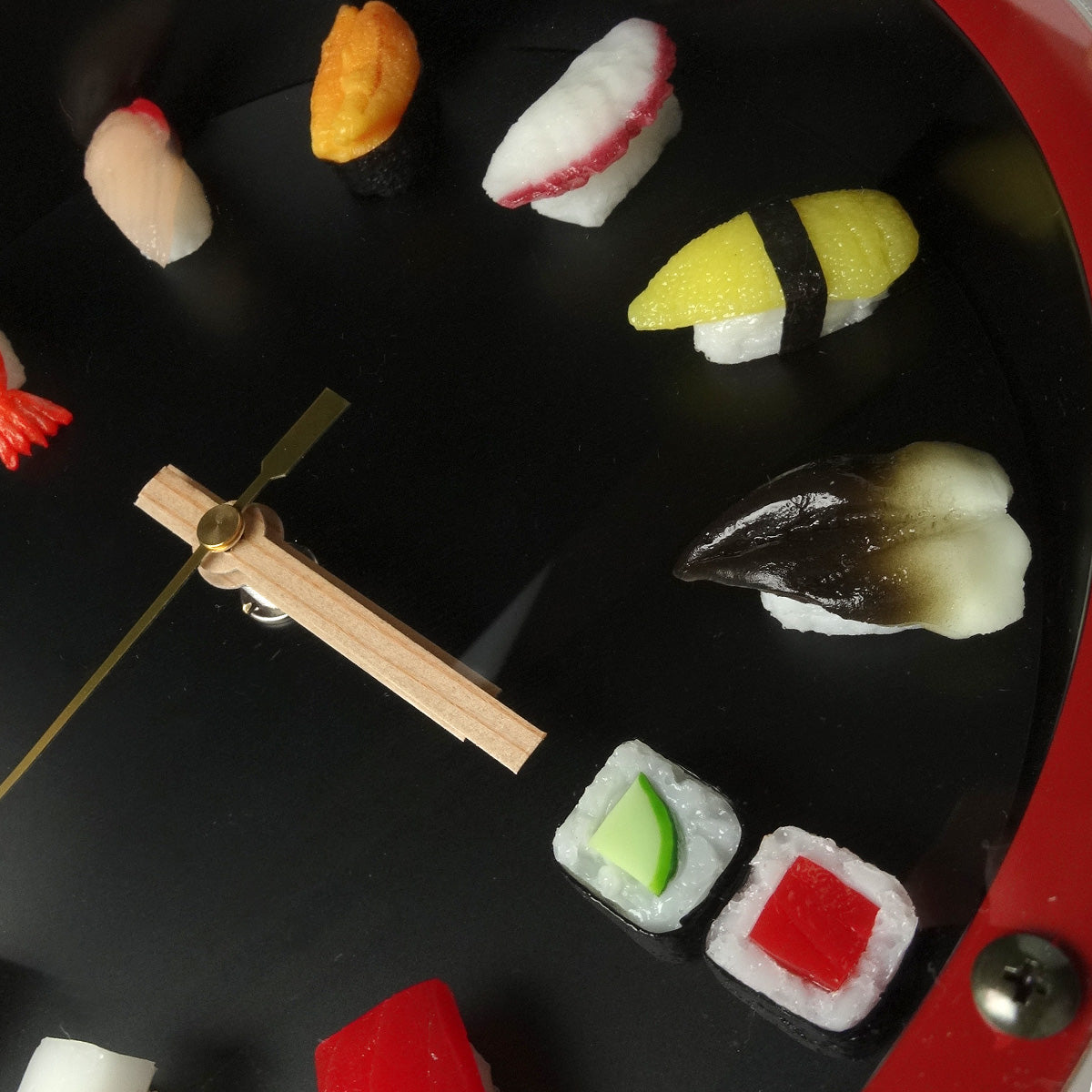 寿司時計 掛け時計 食品サンプル 寿司 寿司桶 日本土産-