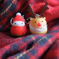 これは元祖食品サンプル屋【クリスマス限定】キーリング　サンタクロースイチゴのイメージ写真です。