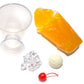 これは自分でつくる食品サンプルキット「さんぷるん ドリンクVol.4 オレンジフロート」の内容物の写真です。